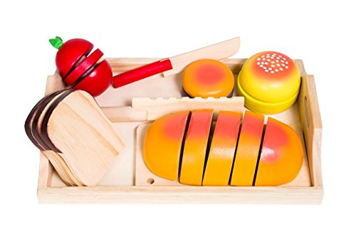 Glow2B Germany 1000523 - Vassoio di Legno, Pane Tempo Vassoio, 19 Pezzi