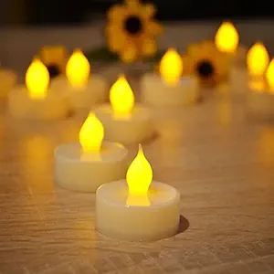 Goyal Flameless Maple LED Tealight (Yellow) - Set of 6, Multi, Small (TL-1)