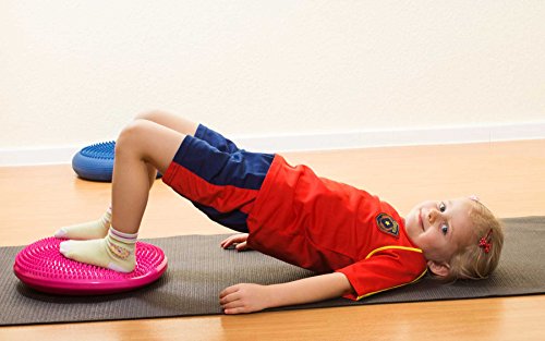 Ballsitzkissen inkl. Pumpe in verschiedenen Formen / Farben – hochwertiges PVC-Material – erhätlich mit / ohne Noppen. Ideal Sitzkissen / Balancekissen / Gleichgewichtkissen / Bürokissen / Noppenkissen - 9