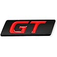 Sakuun Carved GT 3D Metal Chrome Sticker Emblem Badge-Stylish Logo for Cars, Bikes & More- Size 6.3x2cm- Premium Vehicle Accessories Black Cherry.