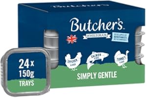 Butcher's Complete Wet Tray Hypoallergenic Adult Dog Food Simply Gentle Pack 24x150g - Chicken, Salmon & Turkey