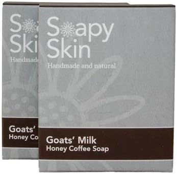 2 Pack - Goats Milk Coffee Soap - Scented with Orange and Cinnamon