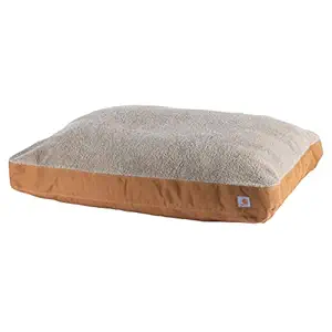 Carhartt Pet Beds and Bedding, Sherpa Top Pet Bed, Medium, 35L x 27W x 4.25H, OS, Carhartt Brown