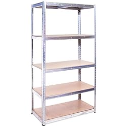 Rhino Racking 0057 Étagère de Rangement Autonome Industrielle Charge Lourde à 5 Niveaux, Garantie de 5 ans, 180 X 120 X 60 cm