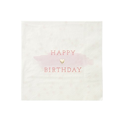 Talking Tables PINK-HBNAPKIN Wir lieben Rosa 33Cm Foiled Serviette, Pappe, mehrfarben, 2 x 16.5 x 19.5 cm - 2
