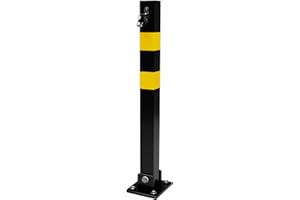 STREETWIZE ACCESSORIES Streetwize SWWL9 Folding Parking Post Square, 3 Keys, Visual Theft Deterrent, for Parking Spaces & Driveways, 700mm x 50mm