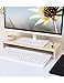 Produktbild Holz Monitor Stand Riser Speicherorganisator Büro Computer Schreibtisch Laptop, Druckerständer Desktop Container 50cmx20cmx8cm