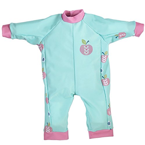 Splash About Girl's Collections UV Sun Protection All in One Sun Suit/Eczema Suit - Apple Daisy, 6-12 Months