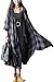 Vogstyle Women's New Loose Thin Garb Drap Open Front Cardigan Medium 3/4 Sleeve-Black