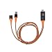 Produktbild Fcostume Typ C auf HDMI HDTV AV TV-Kabel Adapter für Samsung Galaxy S10 Note 9 PC (Braun)