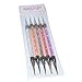 NAILFUN 5 Nail Art Dotting Tools Filled with Rhinestones