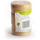 OfficeTree 100 Meter Bastelschnur - Natur Kordel - 1 Rolle Juteschnur hochwertiges Natur Produkt für Haushalt Garten Dekorati