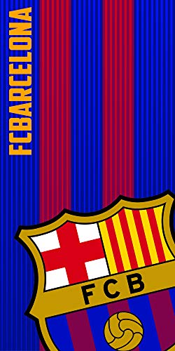 FCB FC Barcelone Serviette, 100% Polyester, Ballon, 70 x 140 cm
