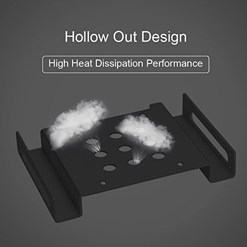 ELUTENG Wechselrahmen SSD 2,5″ / 3,5″ auf 5,25″ HDD SSD SATA Halterng Interner Festplattenadapter für Desktop-PC Computer CD-/DVD-ROM mit SATA 3 Datenkabel und Stromadapter - 3