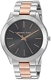 Michael Kors Women's Slim Runway MK3713 Silver Stainless-Steel Japanese Quartz Fashion Watch