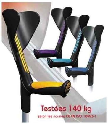 Pair of Advanced Crutches made from two materials / Assorted colours