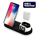 Produktbild 3 in 1 10W Qi-zertifiziertes Ladegerät für iPhone iWatch AirPods - Schwarz