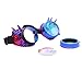 Produktbild DODOING Kaleidoscope Goggles Weinlese-Art Gotische Retro Steampunk Cosplay Brille Glasses Welding Punk Brille (Blau-Lila)