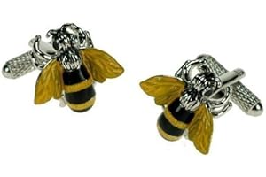 Onyx Art Mens Executive Cufflinks Bumble Bee