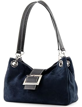 modamoda de - ital. Damentasche Handtasche Tragetasche Henkeltasche Wildleder Klein TL02