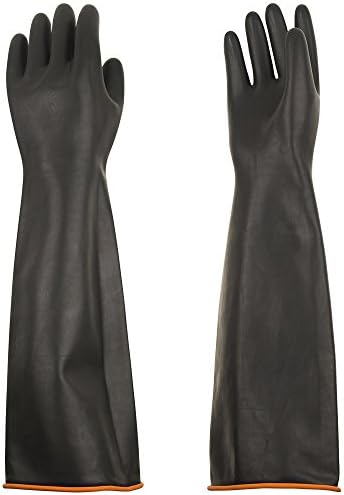 Heavy Duty Latex Gloves, Resist Strong Acid, Alkali and Oil, 22" , 1 Pair