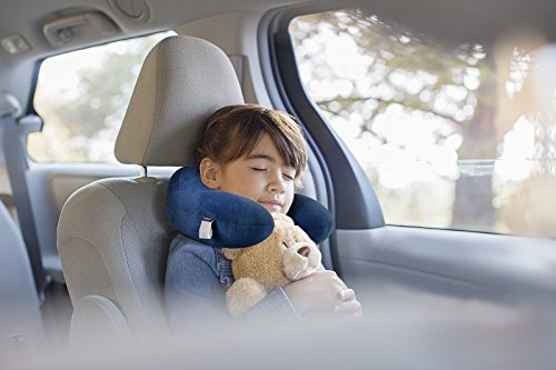 Ronhan Reisekissen/ Nackenkissen mit ergonomischer Stützfunktion Weiche U geformte aufblasbare Nackenkissen Stütz-Kompakt & Leicht für das Schlafen auf Flugzeug, Auto und Zug, Tragetasche-Extrem Tragbar (Navy) - 2