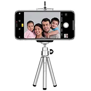 Everycom Mini Tripod with Mount Compatible with All Mobile Phones and Digital Camera - Silver