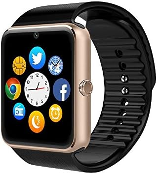 Smart Watch, ZAOYI GT08 Bluetooth Smartwatch with Camera SIM Card Slot Sync Notifier Pedometer analysis Sleep Monitor Smart Health Wrist Watch for Android Smartphones(Full Functions) and IOS iPhone(Partial Functions)(Golden)
