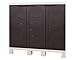 Produktbild Kunststoffschrank Kunststoffbeistellschrank Ambition S 3-türig, milchweiß - braun