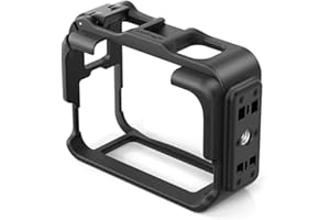 Rszfnjxry Gabbia per Telaio in Plastica Compatibile con Insta360 Ace Pro 2/Pro/Ace, Custodia Protettiva Durevole con Supporto per Scarpa Fredda e Supporto Girevole Ufficiale