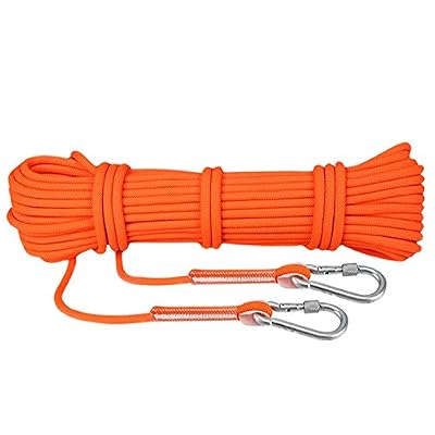 Suntime Corde Escalade 10M 15M 20M 30M, 8MM, 8KN, Corde Auxiliaire pour Escalade Alpinisme Grimpe Montagne Descente Rappe Orange