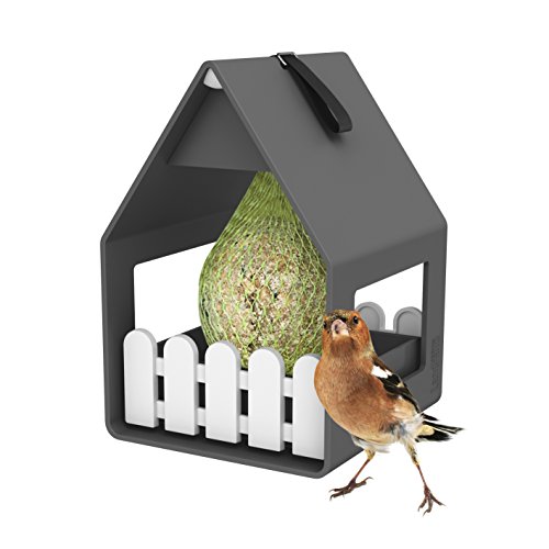 Emsa 516574 Vogel-Futterhaus und Bad, Für Kleinsingvögel, Ganzjahresnutzung, Granit, Landhaus - 2