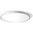 12 Inch 24W LED Flush Mount Ceiling Light Fixture, 5000K Daylight White,3200LM, LED Round Ceiling Lighting, 240W Equivalent White Ceiling Lamp for Closets, Kitchens, Stairwells, Bedrooms.etc.
