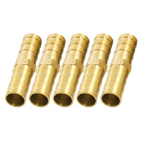 5 PCS Air Wasser Gas 10 mm Messing Gerade Schlauchverbinder Joiner