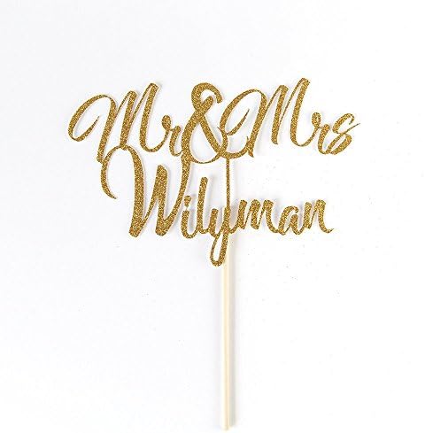 Wedding Cake Topper Party Cake Decorations. Mr & Mrs Surname Cake Decoration.Getting Married Decoration. Personalised Wedding Cake Decorations.Wedding Party Cake. Bride and Groom.