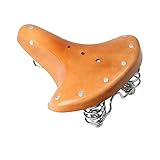 Producción de cuero de vaca. SUPERLOVE Asiento de Bicicleta Sillín de Bicicleta de montaña Retro Asiento de Cuero de Bicicleta Asiento de Cuero