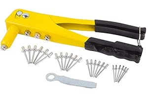 CHOICEFULLBARGAIN HIGH QUALITY Heavy Duty Hand Rivet Riveter Riveting Pop Gun Tool+ 4 Nozzle 60 Assorted Rivets
