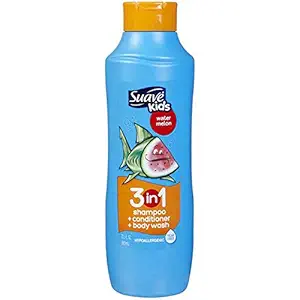 Suave Kids 665 Ml 3 in 1 Shampoo,Conditioner and Bodywash -Water Melon