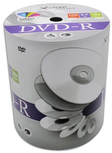 Xlayer DVD-R Disc (4,7GB, 16x bedruckbar Oberfläche, 100 Stück)