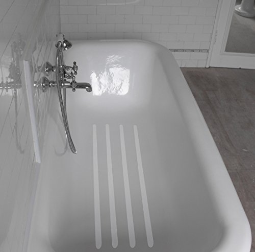 SlippySafe Anti Rutsch Sticker Streifen für Badewanne und Dusche – 12er Set, Rutschfest, Selbstklebend, Transparent, Wasserfest - 2