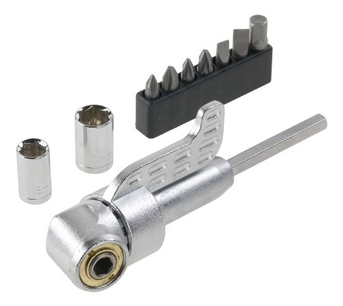 Kraftixx Winkelschrauber 118290 (mit Bitsatz und 2 Stecknüssen, Winkelgetriebe, Stecknussadapter)