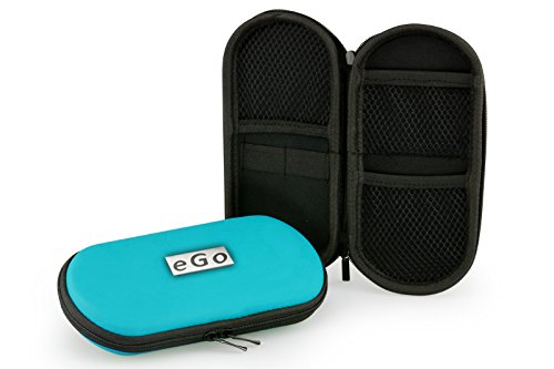 Aufbewahrungs-Etui Ego f  r E-Zigaretten und E-Shishas ideal als Tasche H  lle Bag Case zum Schutz oder f  r Liquids und Zubeh  r Cyan Hellblau