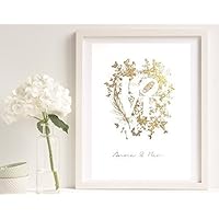 Poster Gold, Silber o. Kupfer Hochzeitsgeschenk personalisiert