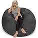 Chill Sack Bean Bag Chair: Giant Memory Foam Furniture Bags and Large Lounger - Big Sofa with Huge Water Resistant Soft Micro Suede Cover - Charcoal, 5 feet