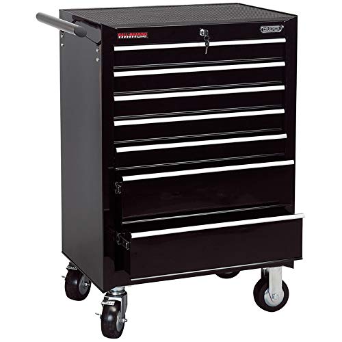 Preisvergleich Produktbild DRAPER 80242 7 Schubladen Rollcontainer, schwarz, 80243