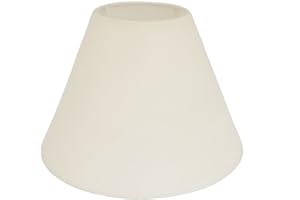 LIGHTS LINEN 9" Coolie Ceiling Table Lamp Shade Black Cream Lt Blue Lt Green Navy Peach Red - Main Colour: Cream