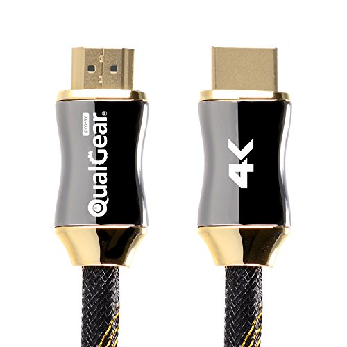 QualGear HDMI Premium Certificado 2.0 Cable con contactos chapados en Oro de 24 K
