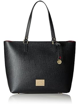 L.Credi Damen Teramo Schultertasche, Schwarz (Schwarz), 14x29,5x41,5 cm