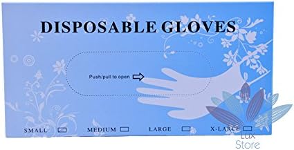 Disposable Multi-Purpose PVC Emulsion Gloves Beauty Salon Food Medical Clean Use - Pack of 80 - Medium Size