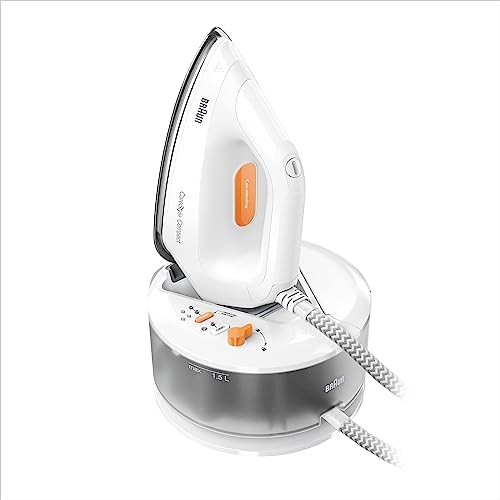 Braun CareStyle Compact IS 2132 WH - Ferro da stiro a vapore con piastra FreeGlide 3D, vapore verticale, 2400 Watt, pressione pompa 5,5 bar, colpo di vapore 400 g/min, serbatoio acqua grande da 1,5 l